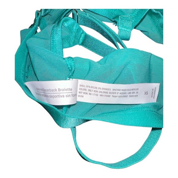 Auden Mesh Jade Unlined Racerback Bralette, XS - Picture 7 of 7